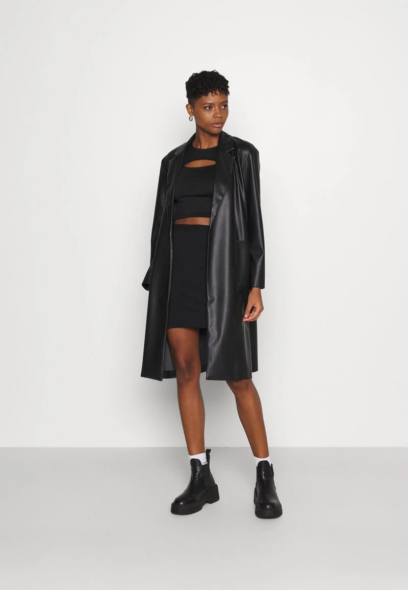 Even&Odd Basic Mini Ribbed Skirt - Falda De Tubo - Black, Mujer 4 Even&Odd Basic Mini Ribbed Skirt - Falda De Tubo - Black, Mujer - Imagen 2