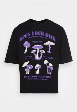 Even&Odd Unisexo OPEN YOU MIND MUSHROOMS TEE UNISEX - Camiseta Estampada - Black -Even&Odd Ventas 2024 042bdf5c6a1347eabbe6520573195212