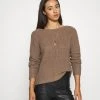 Even&Odd Mujer BASIC- BACK DETAIL JUMPER - Jersey De Punto - Light Brown -Even&Odd Ventas 2024 04c246011e2c418aa900ef181fcf0a06