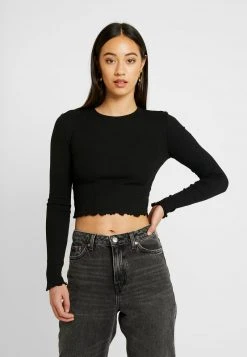 Even&Odd Mujer Camiseta De Manga Larga - Black