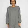Even&Odd Mujer SWEAT - Mini Volant Dress - Vestido Informal - Mottled Grey