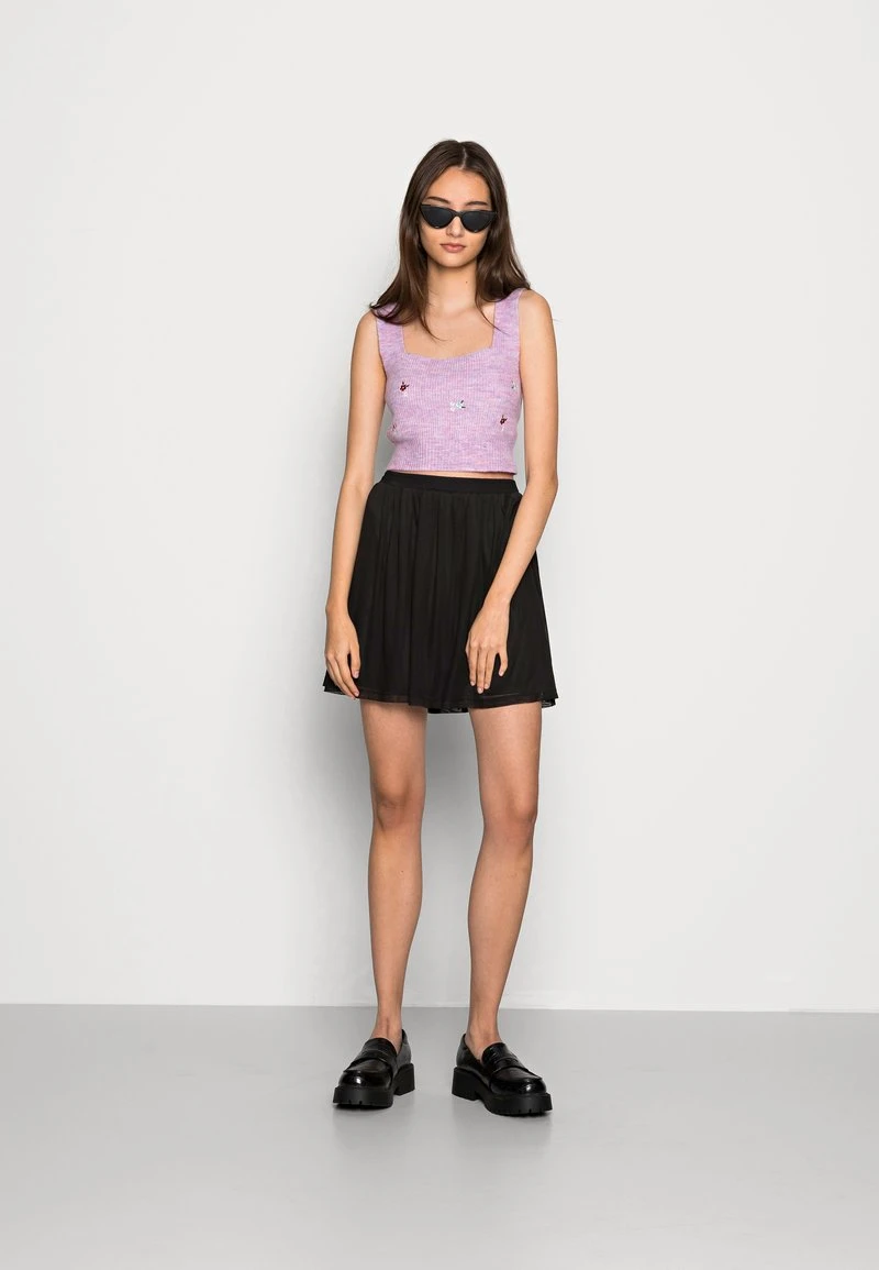 Even&Odd Mujer BASIC FLARED SKIRT - Minifalda - Black 4 Even&Odd Mujer BASIC FLARED SKIRT - Minifalda - Black - Imagen 2