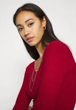 Even&Odd Mujer KNIT V NECK MIDI BODYCON DRESS - Vestido De Tubo - Red -Even&Odd Ventas 2024 1096c7c7aa694078b847ee8f6a35217a