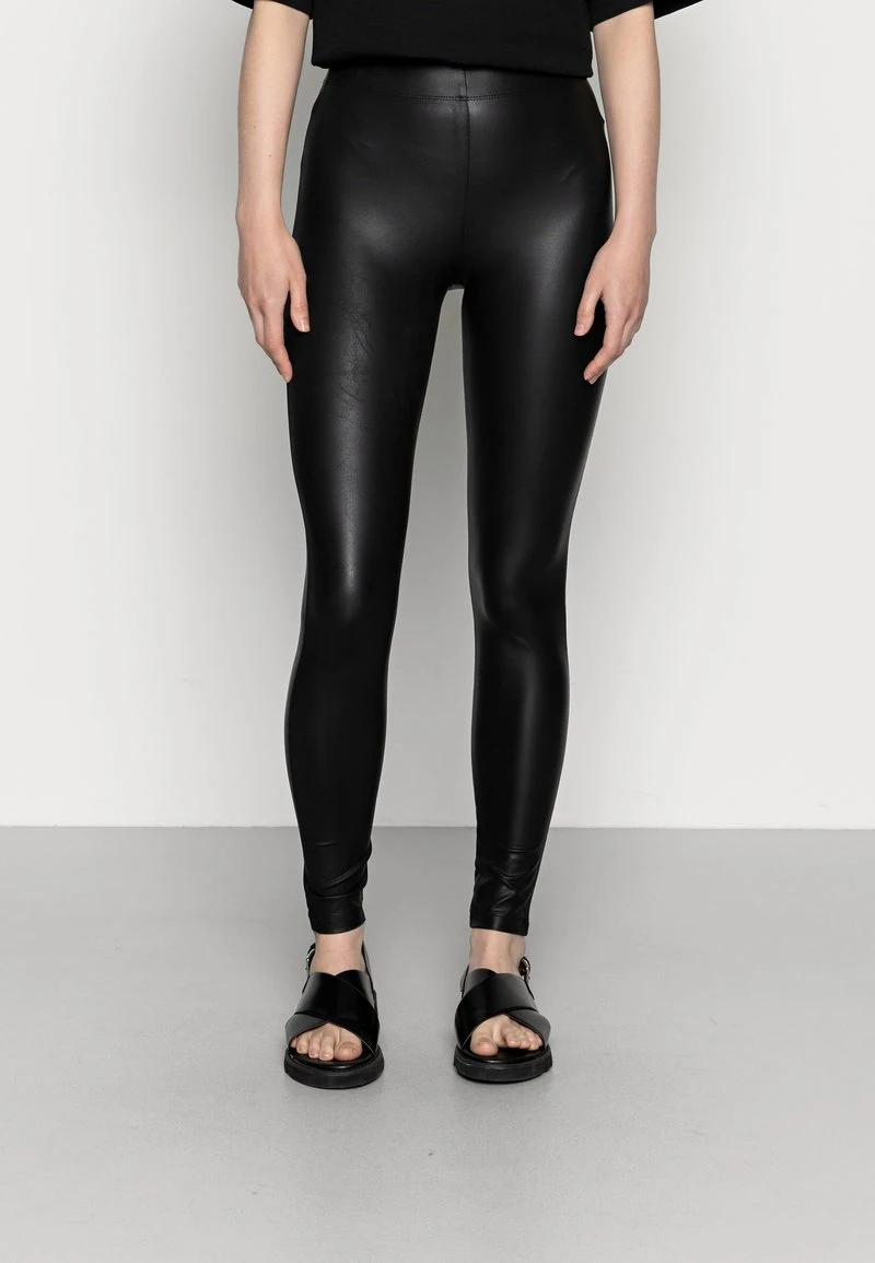 Even&Odd Mujer Wet Look Leggings - Leggings - Black 3 Even&Odd Mujer Wet Look Leggings - Leggings - Black