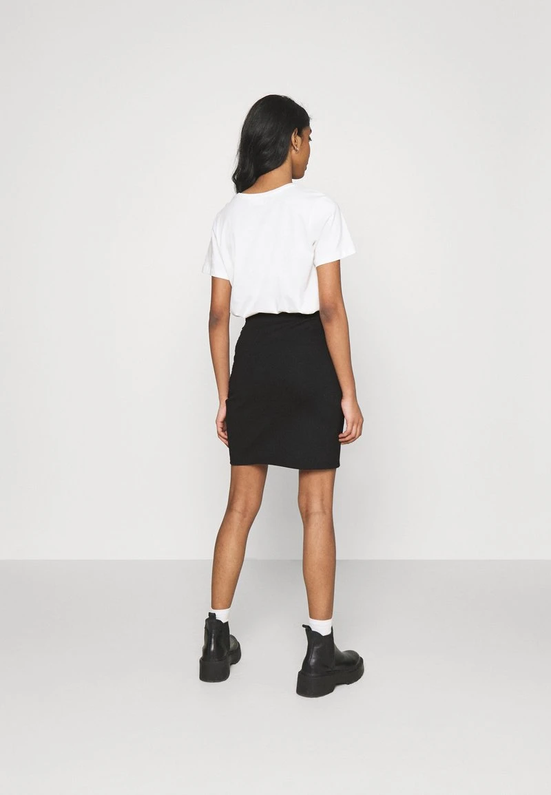 Even&Odd Mujer Asymetric Overlap Wrap Mini High Waisted Skirt - Falda De Tubo - Black 5 Even&Odd Mujer Asymetric Overlap Wrap Mini High Waisted Skirt - Falda De Tubo - Black - Imagen 3
