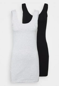 Even&Odd Mujer 2 PACK - Vestido De Tubo - Grey/black