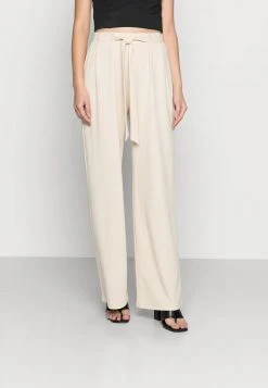 Even&Odd Mujer BELT DETAIL WIDE LEG PANTS - Pantalones - Beige