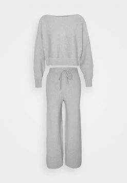 Even&Odd Mujer SET BAT SHAPE LOUNGE - Jersey De Punto - Mottled Light Grey