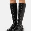 Even&Odd Mujer Botas Con Cordones - Black