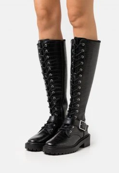 Even&Odd Mujer Botas Con Cordones - Black
