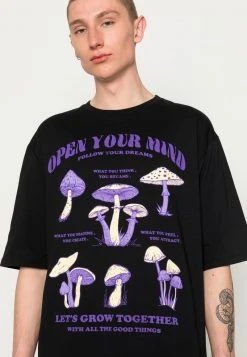 Even&Odd Unisexo OPEN YOU MIND MUSHROOMS TEE UNISEX - Camiseta Estampada - Black -Even&Odd Ventas 2024 1ac5c760bacb4142b9c34d3dce8d951e