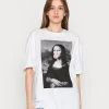 Even&Odd Mujer Camiseta Estampada - White