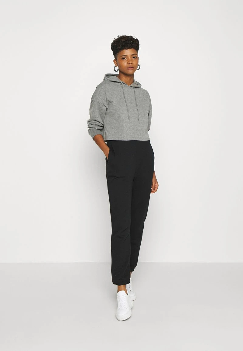 Even&Odd Mujer BASIC - Cropped Oversized Hoodie - Jersey Con Capucha - Mottled Grey 4 Even&Odd Mujer BASIC - Cropped Oversized Hoodie - Jersey Con Capucha - Mottled Grey - Imagen 2
