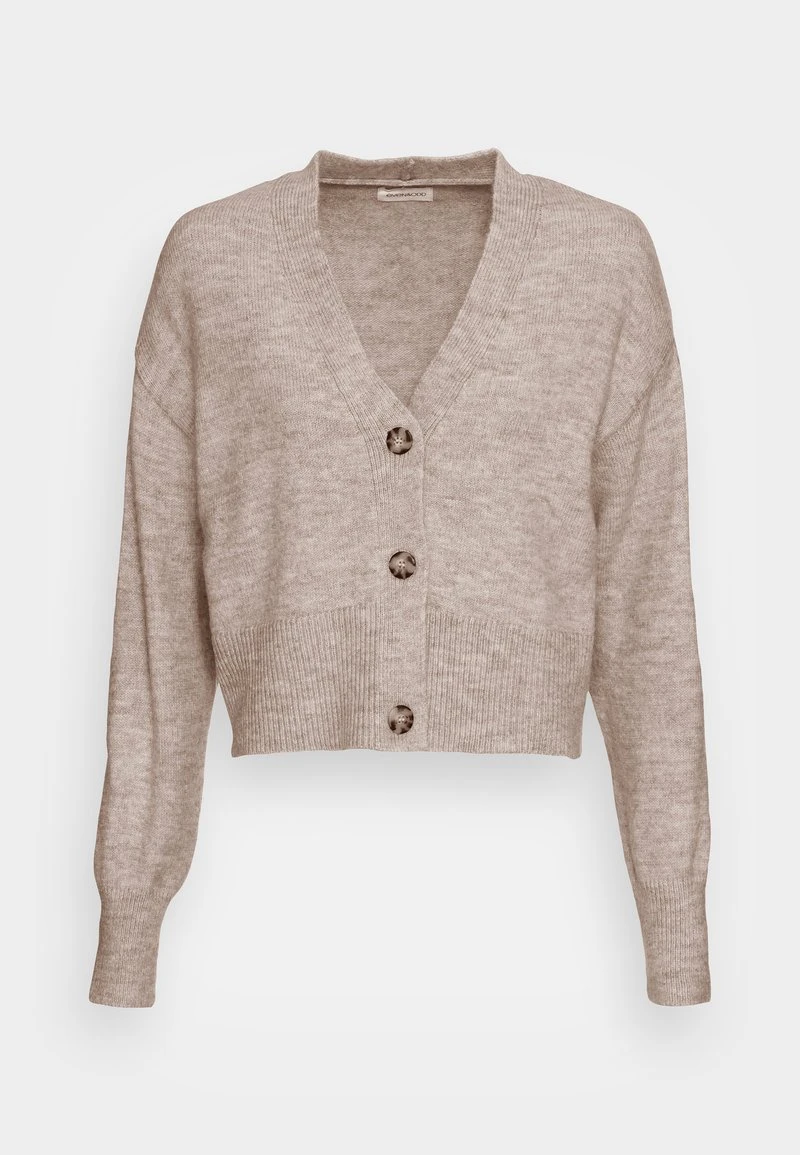 Even&Odd Mujer BASIC BLEND BUTTON CROP - Chaqueta De Punto - Taupe 6 Even&Odd Mujer BASIC BLEND BUTTON CROP - Chaqueta De Punto - Taupe - Imagen 4