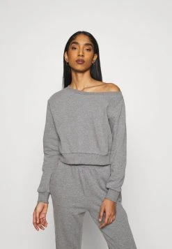 Even&Odd Off Shoulder&Jogger Set - Sudadera - Mottled Grey, Mujer