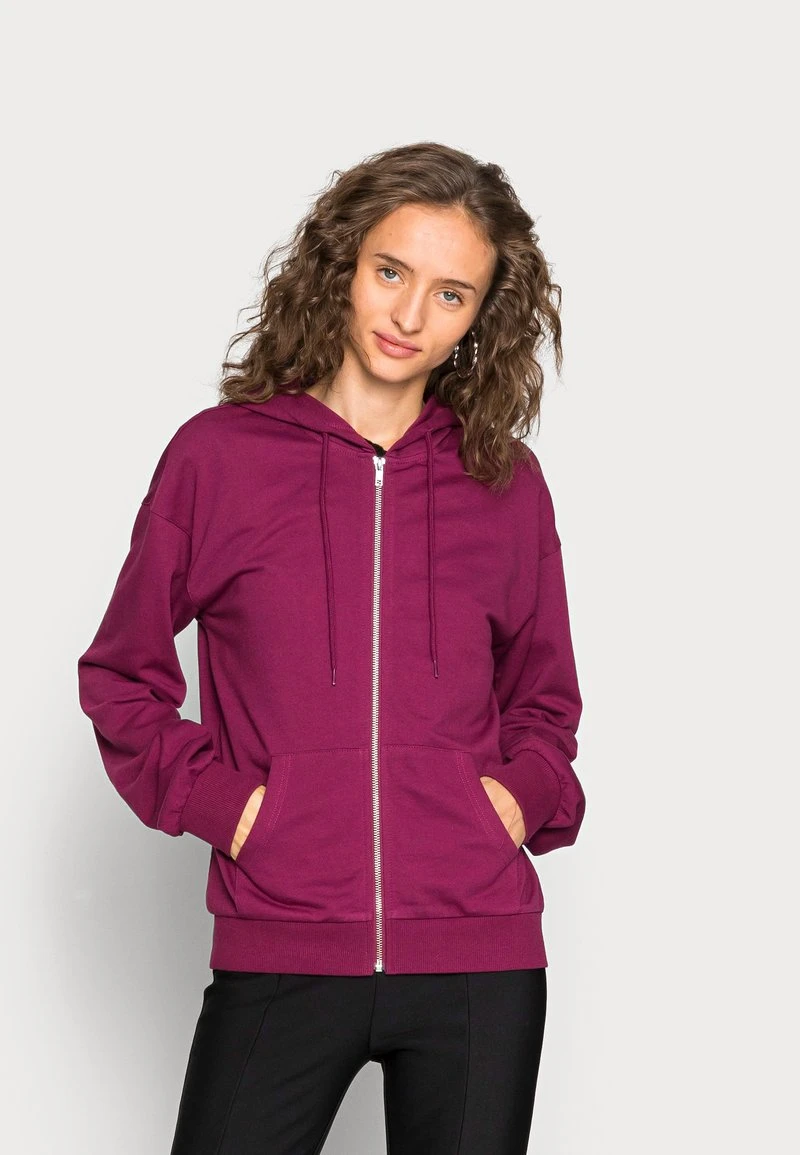 Even&Odd Mujer BASIC HOODIE JACKET WITH POCKETS - Jersey Con Capucha - Purple 3 Even&Odd Mujer BASIC HOODIE JACKET WITH POCKETS - Jersey Con Capucha - Purple
