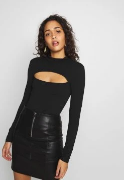 Even&Odd Mujer Camiseta De Manga Larga - Black