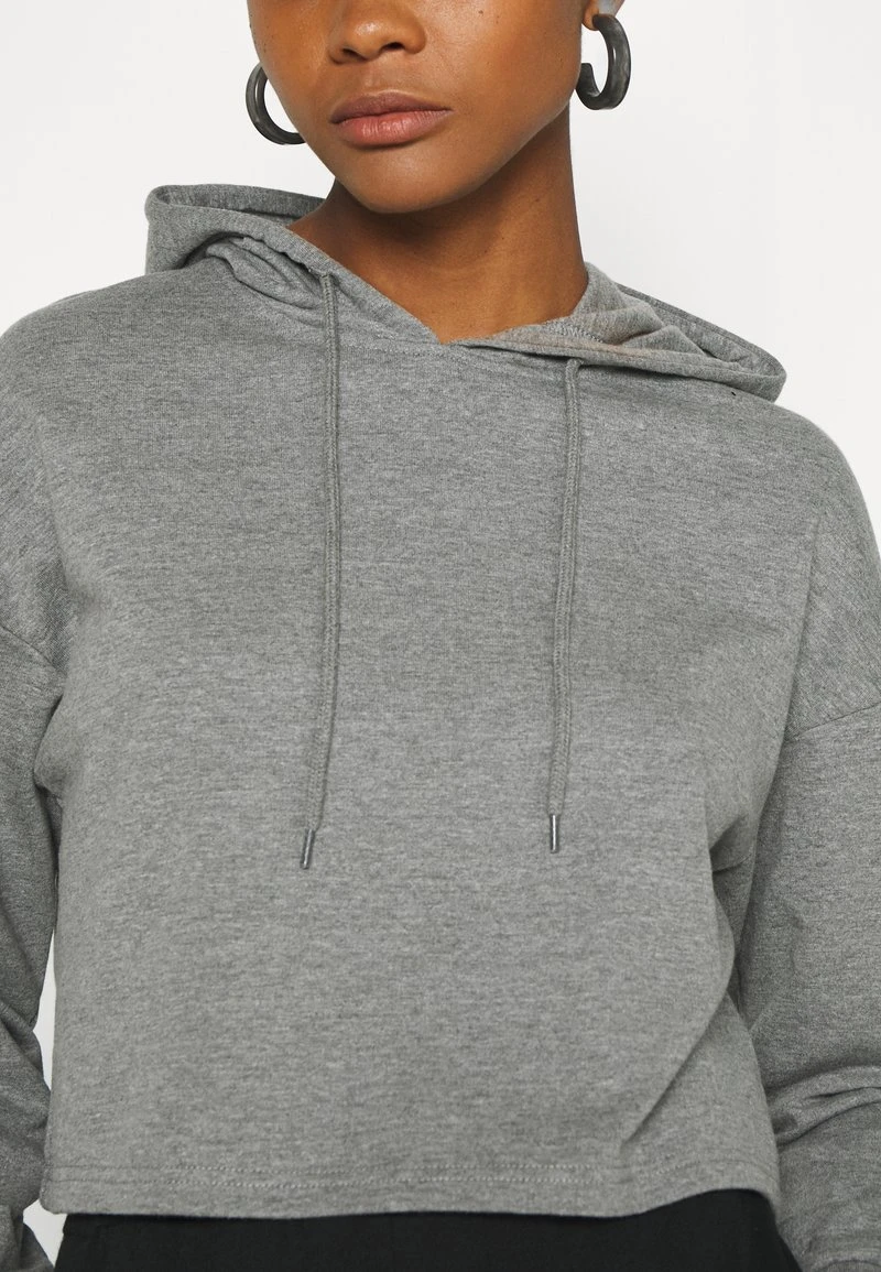 Even&Odd Mujer BASIC - Cropped Oversized Hoodie - Jersey Con Capucha - Mottled Grey 8 Even&Odd Mujer BASIC - Cropped Oversized Hoodie - Jersey Con Capucha - Mottled Grey - Imagen 6