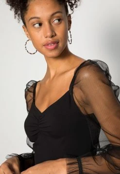 Even&Odd Mujer LONG PUFF SLEEVES RUSHING BODYCON DRESS - Vestido De Cóctel - Black -Even&Odd Ventas 2024 2113c43a644a4d11a7f109a500a5177d