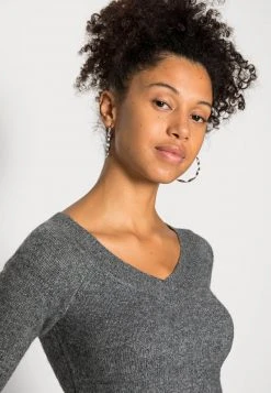 Even&Odd Mujer Vestido De Punto - Mottled Dark Grey -Even&Odd Ventas 2024 21549b76b5de4774b374d1546fe0c85a