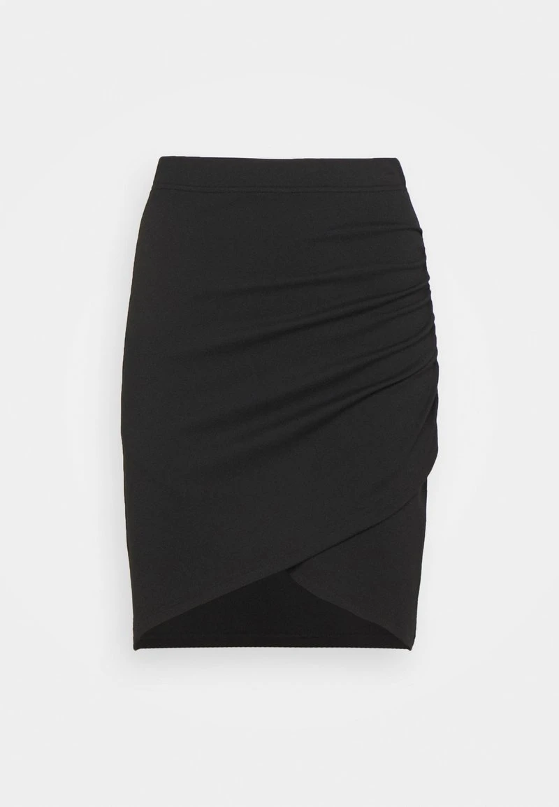 Even&Odd Mujer Asymetric Overlap Wrap Mini High Waisted Skirt - Falda De Tubo - Black 7 Even&Odd Mujer Asymetric Overlap Wrap Mini High Waisted Skirt - Falda De Tubo - Black - Imagen 5