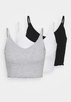 Even&Odd STRAPPY LETTUCE CROP 3 PACK - Top - Black/white/grey, Mujer -Even&Odd Ventas 2024 277e0f5f7d614268914a0bd15fef6dc9