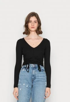 Even&Odd Mujer Camiseta De Manga Larga - Black