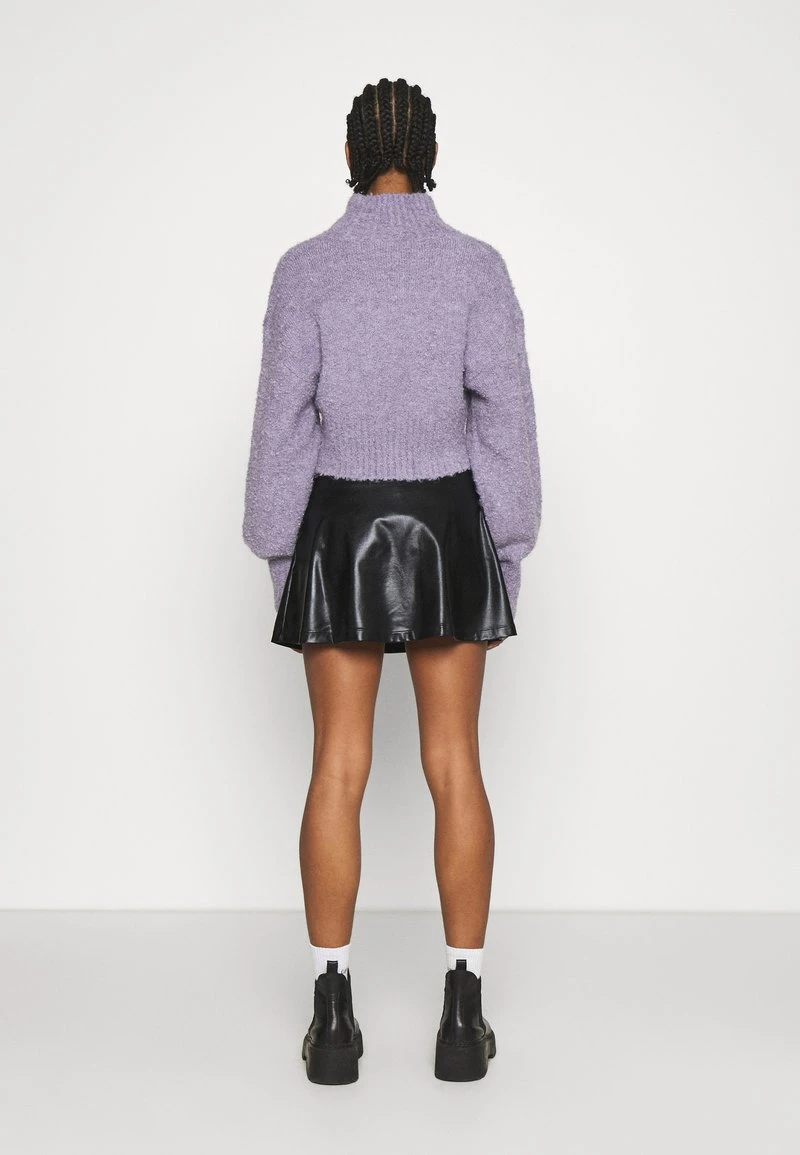 Even&Odd Mujer Mini PU Leather A-line Skirt - Falda Acampanada - Black 5 Even&Odd Mujer Mini PU Leather A-line Skirt - Falda Acampanada - Black - Imagen 3