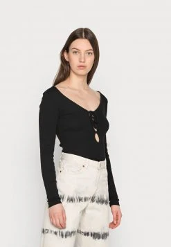 Even&Odd Mujer Camiseta De Manga Larga - Black