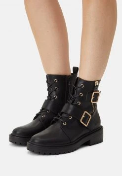 Even&Odd Mujer Botines Con Cordones - Black