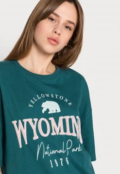 Even&Odd Mujer Camiseta Estampada - Dark Green -Even&Odd Ventas 2024 2d4061527d8e4afc8ca15f3820e946eb