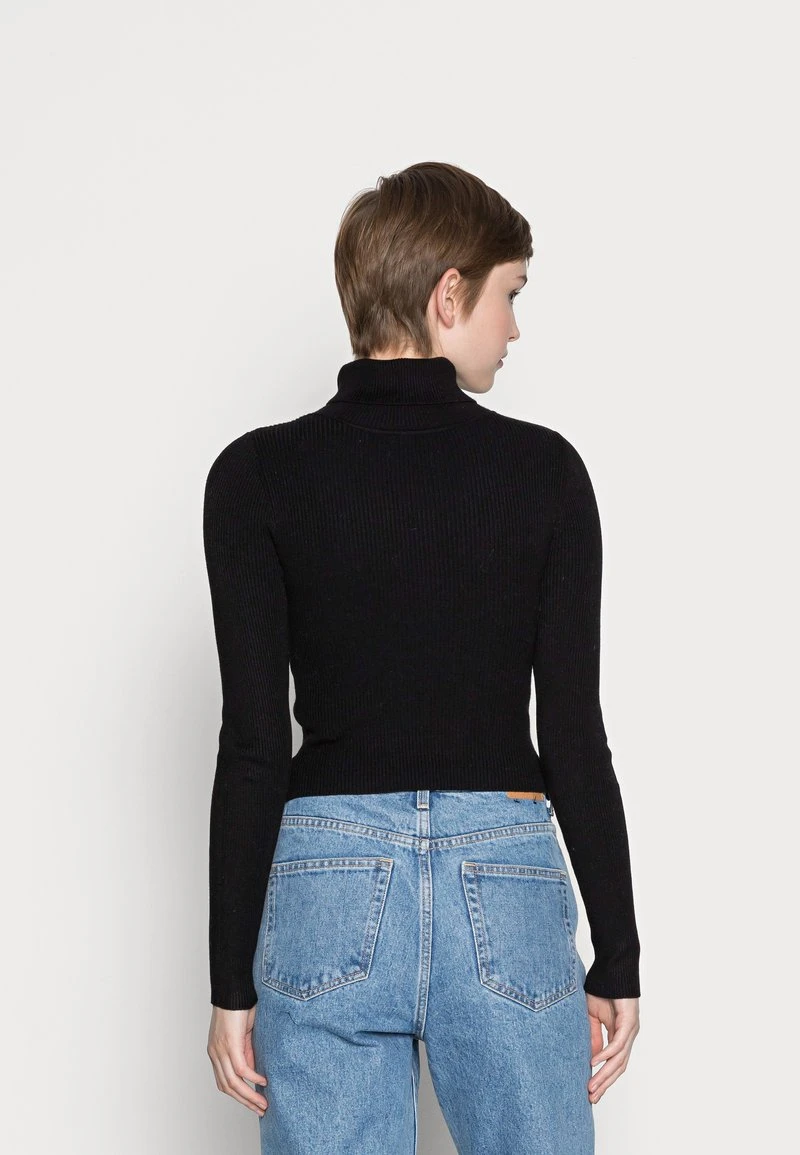 Even&Odd Mujer CROPPED TURTLE NECK 2 PACK - Jersey De Punto - Black/olive 5 Even&Odd Mujer CROPPED TURTLE NECK 2 PACK - Jersey De Punto - Black/olive - Imagen 3