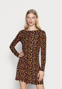 Even&Odd Mujer Vestido Ligero - Black/multi-coloured