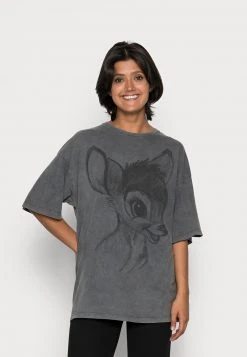 Even&Odd Mujer Camiseta Estampada - Black