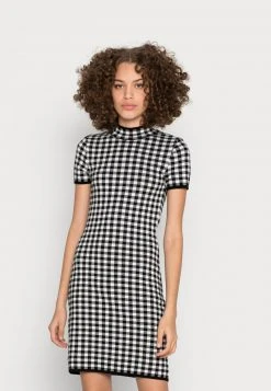 Even&Odd Vestido De Punto - Black/white, Mujer