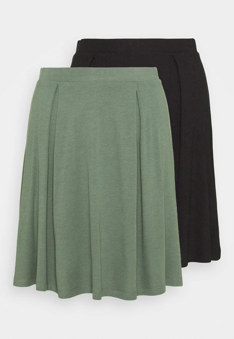 Even&Odd Mujer Falda Acampanada - Black/light Green 8 Even&Odd Mujer Falda Acampanada - Black/light Green - Imagen 6