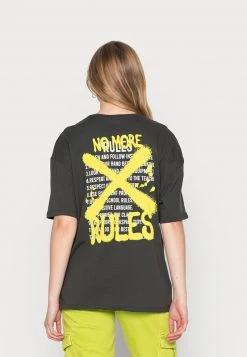 Even&Odd Camiseta Estampada - Anthracite, Mujer