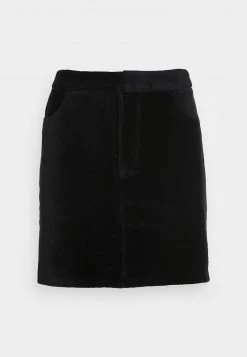 Even&Odd Mujer MINI CORDUROY HIGH ELASTIC WAIST SKIRT - Minifalda - Black -Even&Odd Ventas 2024 3f940541e49c40a2a7d4545a85a72cae