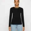 Even&Odd Mujer Camiseta De Manga Larga - Black