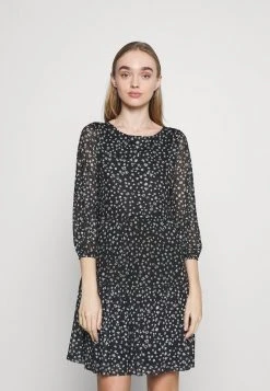 Even&Odd Mujer Vestido Informal - Black/white/yellow