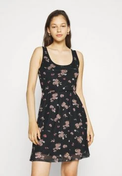 Even&Odd Mujer Vestido Informal - Black/pink