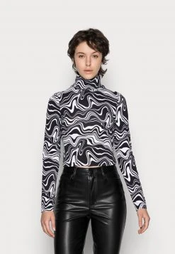 Even&Odd Mujer Camiseta De Manga Larga - Black/white