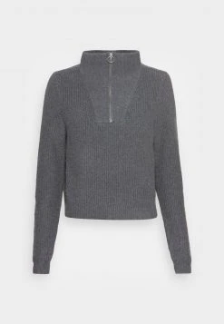 Even&Odd Mujer HALF ZIP JUMPER - Jersey De Punto - Mottled Dark Grey -Even&Odd Ventas 2024 53052c78670245e8bf8c8691daec3be5