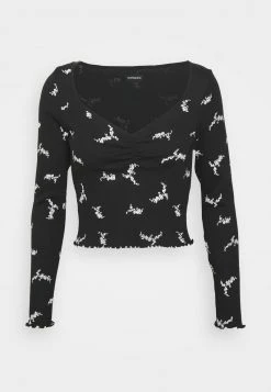 Even&Odd Mujer Camiseta De Manga Larga - Black