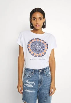 Even&Odd Mujer Camiseta Estampada - White