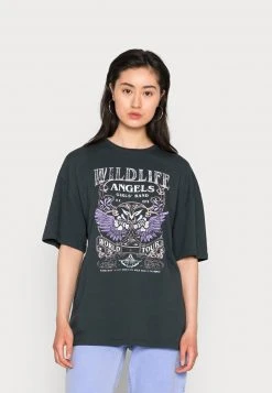 Even&Odd Mujer Camiseta Estampada - Black