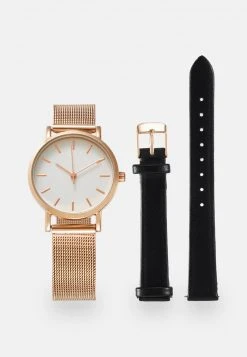 Even&Odd Mujer SET - Reloj - Rose Gold-coloured/black