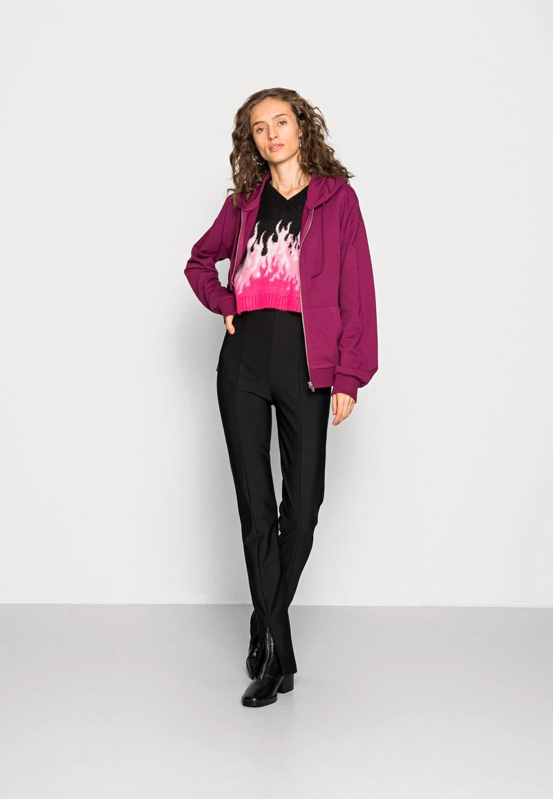 Even&Odd Mujer BASIC HOODIE JACKET WITH POCKETS - Jersey Con Capucha - Purple 4 Even&Odd Mujer BASIC HOODIE JACKET WITH POCKETS - Jersey Con Capucha - Purple - Imagen 2