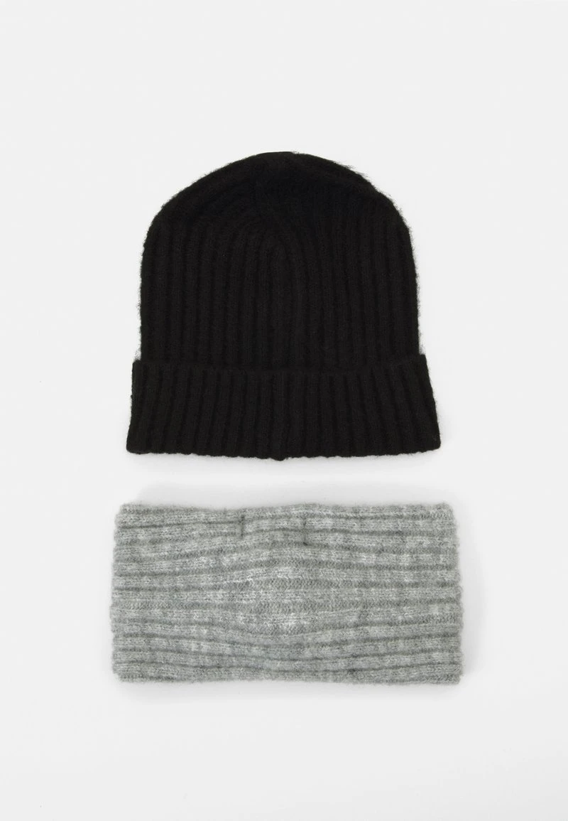Even&Odd Mujer SET - Gorro - Black/grey 4 Even&Odd Mujer SET - Gorro - Black/grey - Imagen 2
