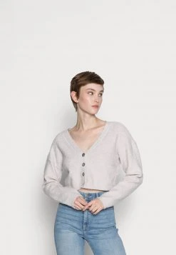 Even&Odd Mujer CROPPED STRUCTURED CARDIGAN - Chaqueta De Punto - Beige